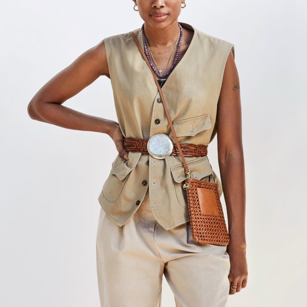 Clare V Leather Poche Cuoio Perf - Picture 4 of 14